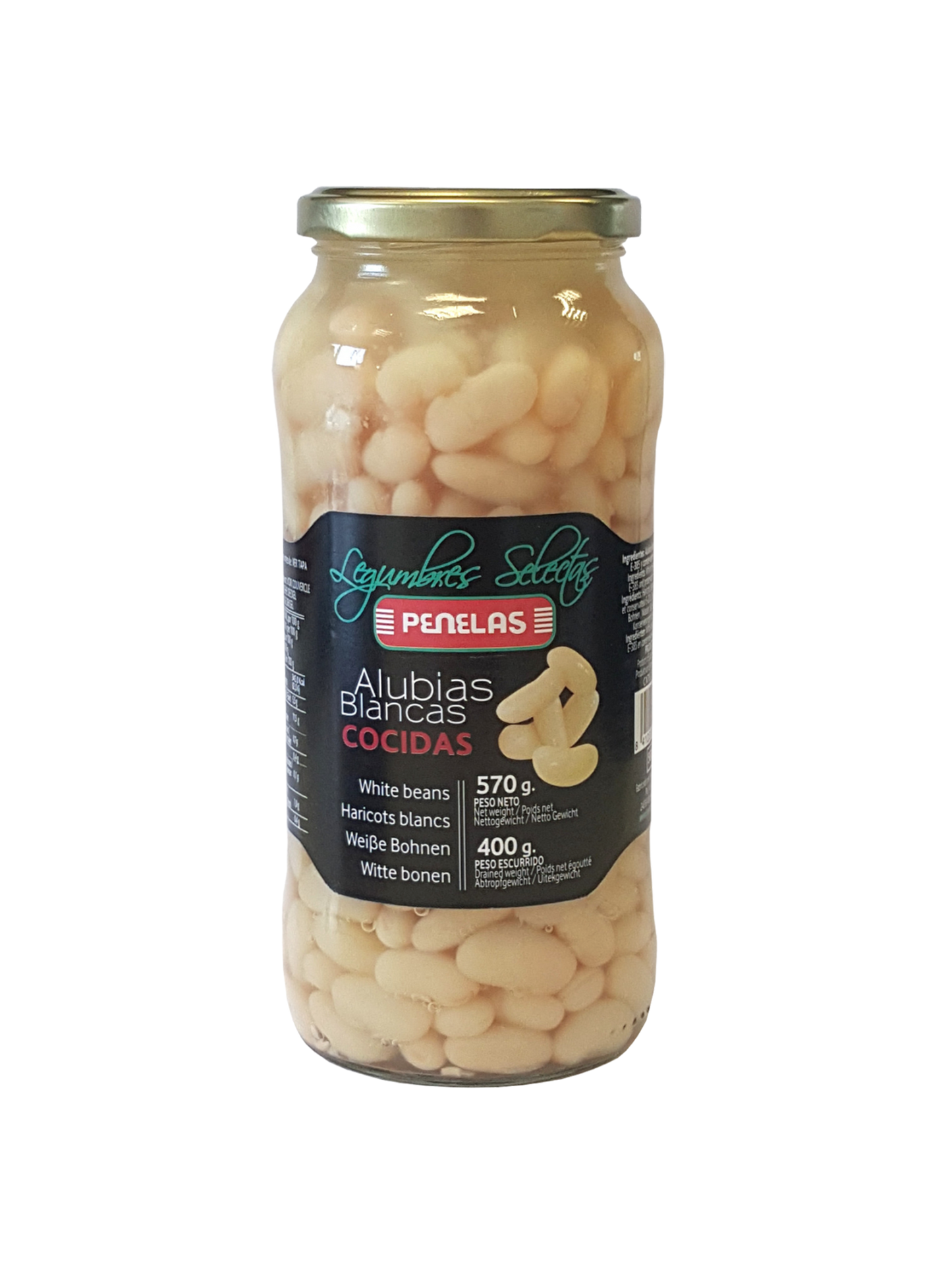Alubias Blancas Cocidas Penelas 570 Gr