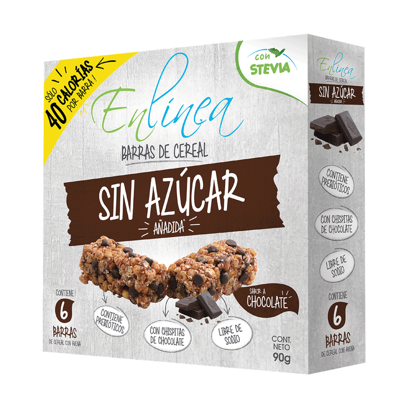 Barras cereal chocolate En Linea 6 unid