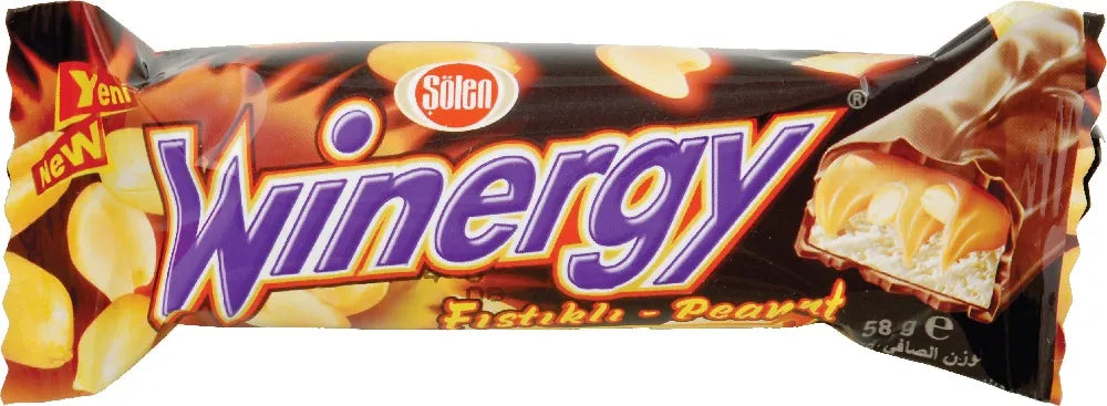 Barra chocolate mani winergy 58gr