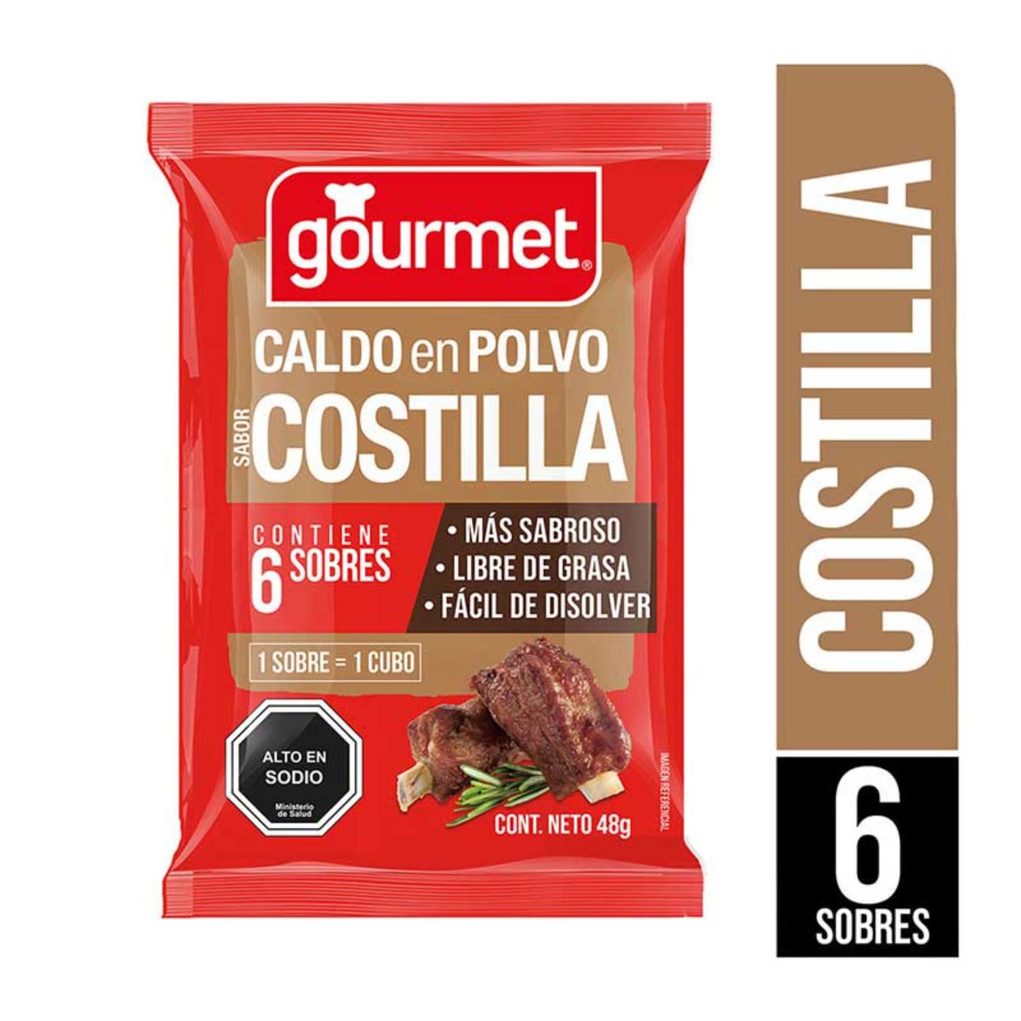 Caldo Gourmet Polvo Costilla 48 g