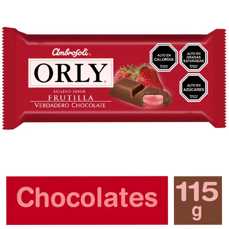 Chocolate orly frutilla 115gr