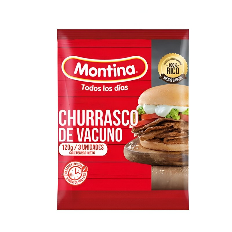 Churrasco montina 120gr 3 unids