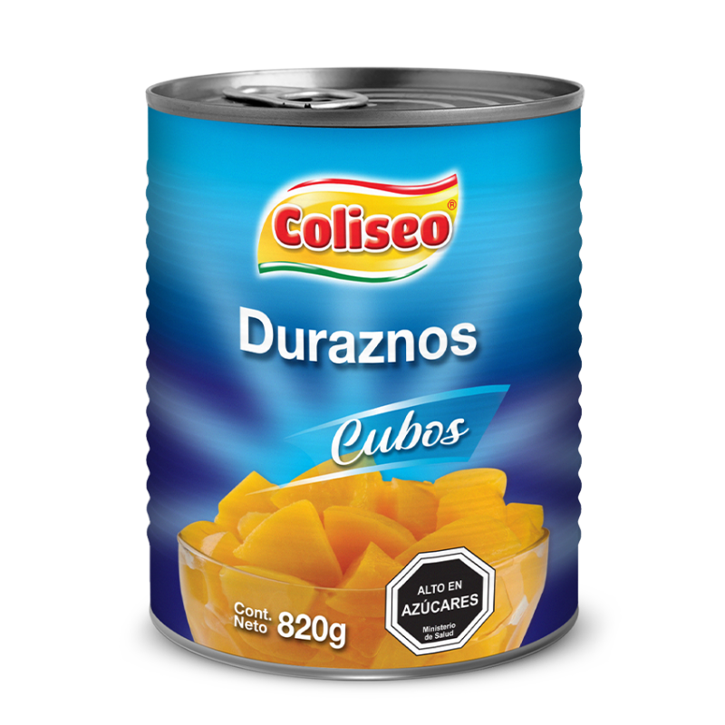 Durazno en cubitos coliseo 820gr