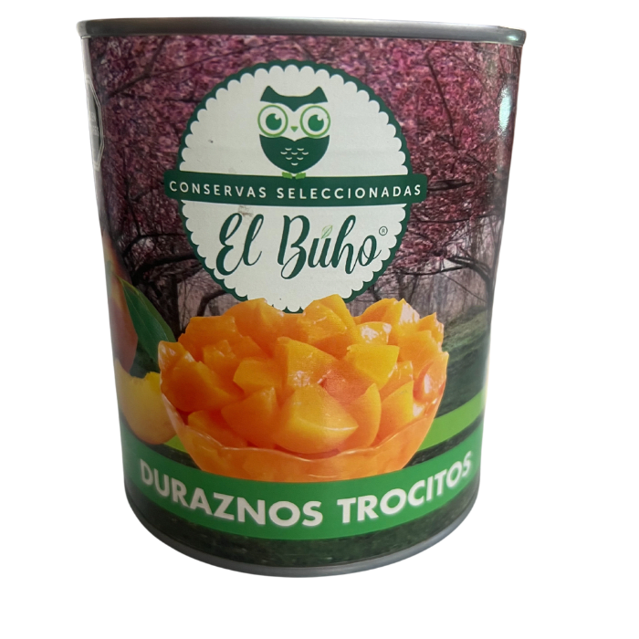Duraznos en cubitos 820gr El Buho