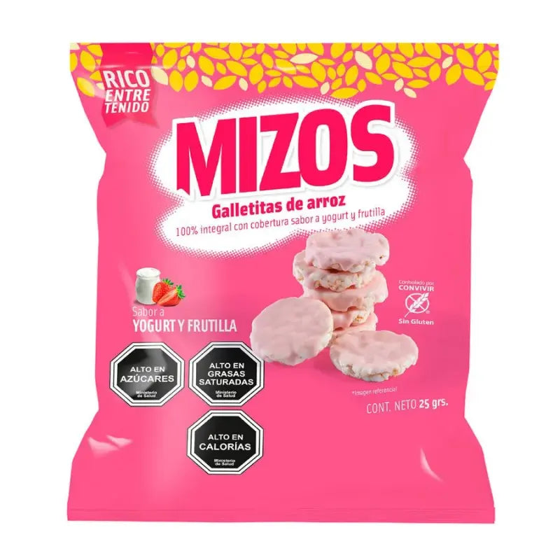 Galletas de arroz mizos yoghurt frutilla