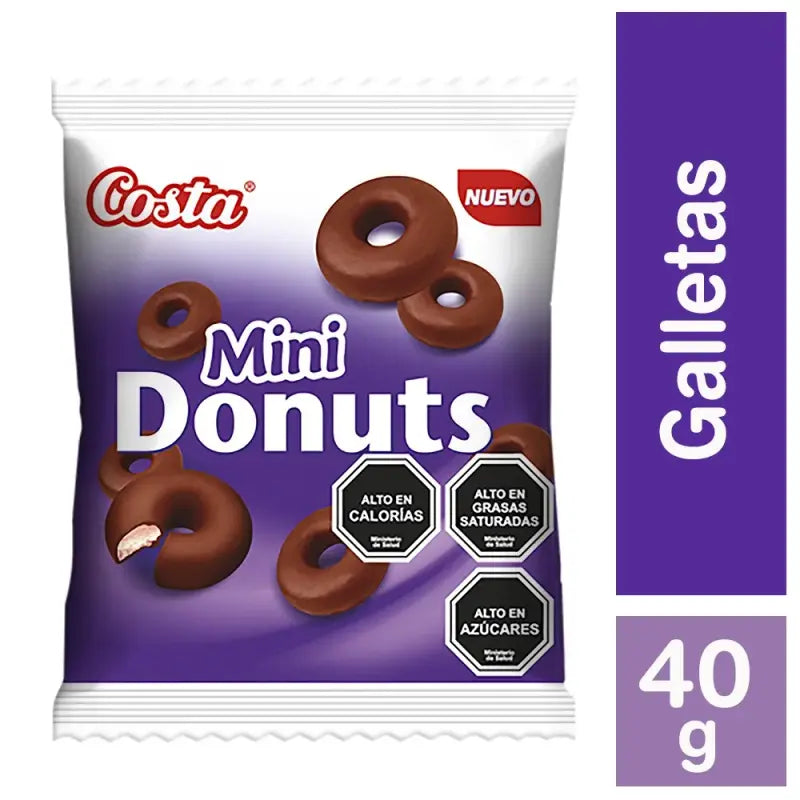Galletas mini donuts chocolate Costa