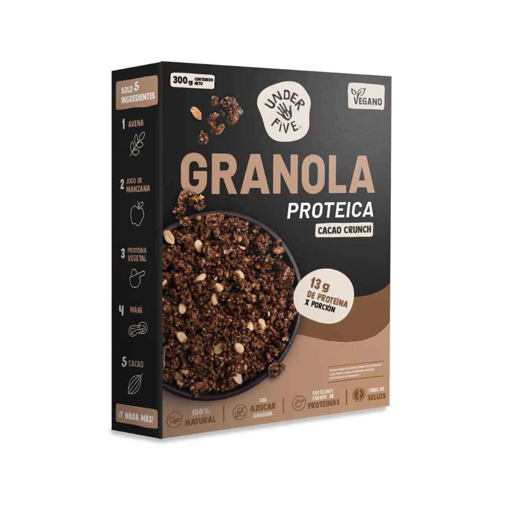 Granola Proteica Underfive Cacao Crunch 300 Gr