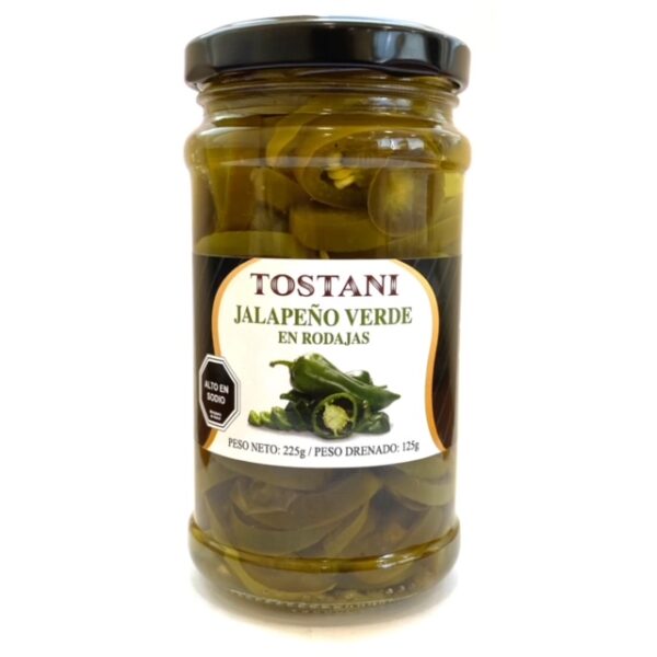 Jalapeño verde 225gr Tostani