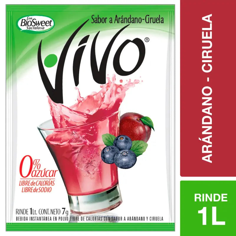 Jugo vivo en polvo arandano ciruela