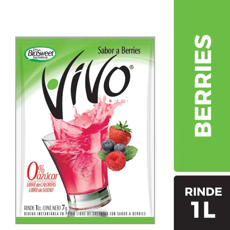 Jugo en polvo vivo berries