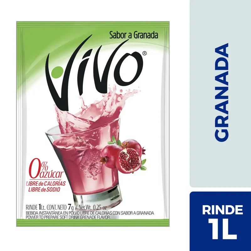 Jugo en polvo vivo granada