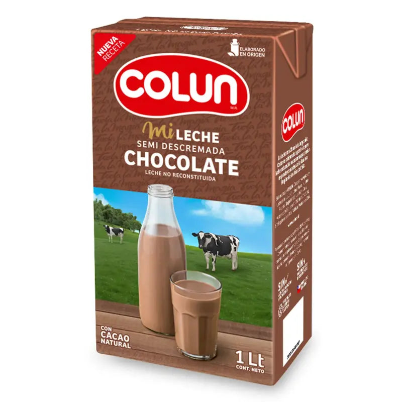 Leche Colun sabor chocolate 1L sin tapa