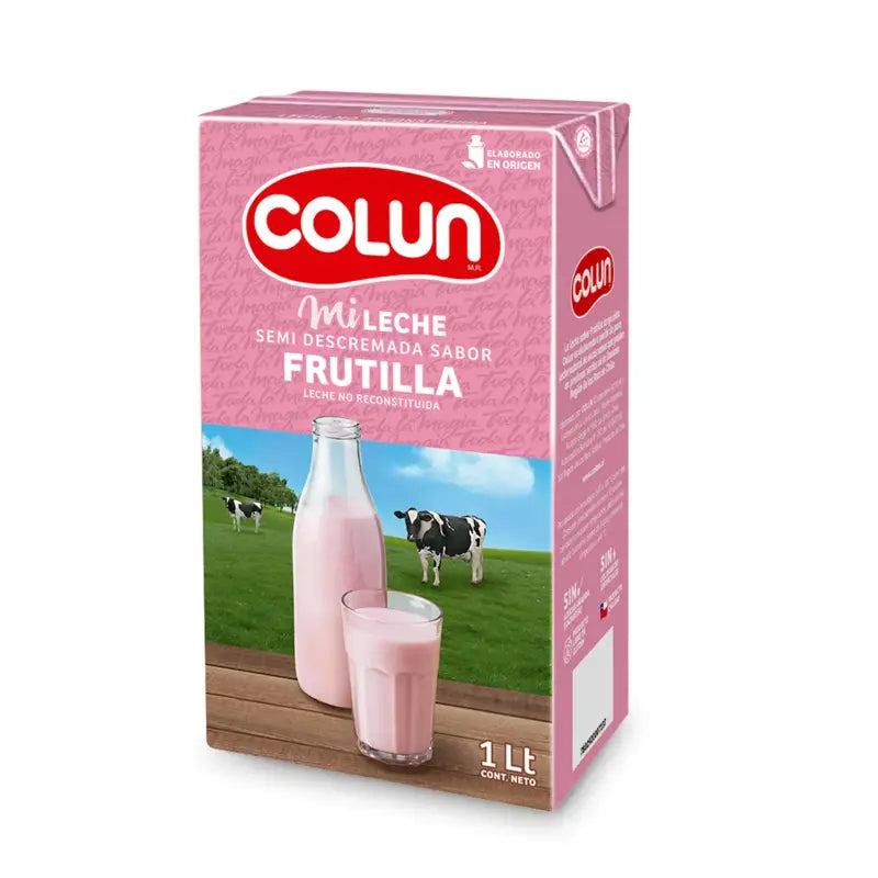 Leche colun sabor frutilla 1L s/tapa