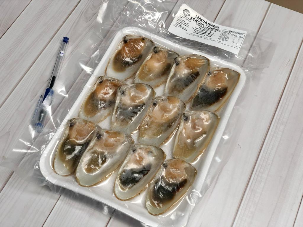 Machas media concha jumbo 12 unid