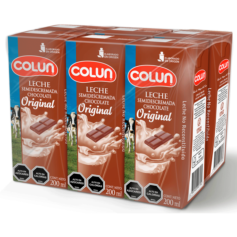 Pack 6 unid leche colun chocolate original