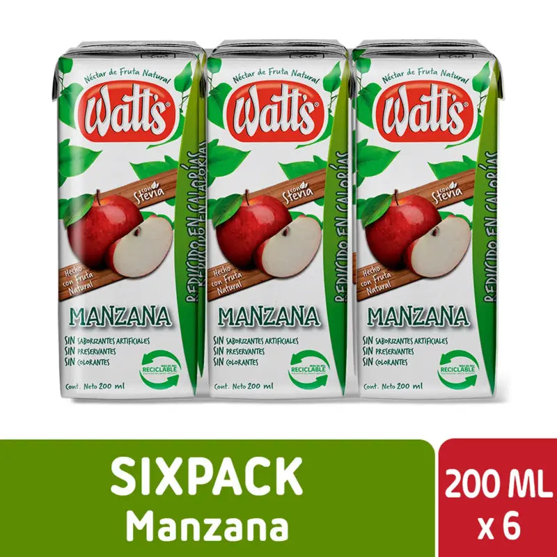 Pack 6 unid watt manzana