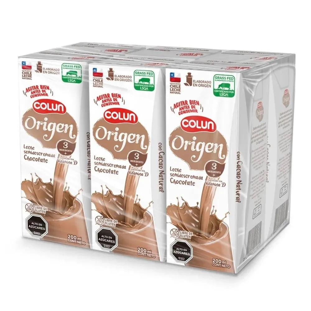 Pack 6 Unid Leche Colun Cacao Origen