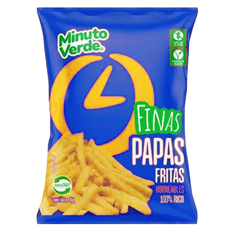 Papas Pre Frita Fina Minuto Verde 2.5 kg