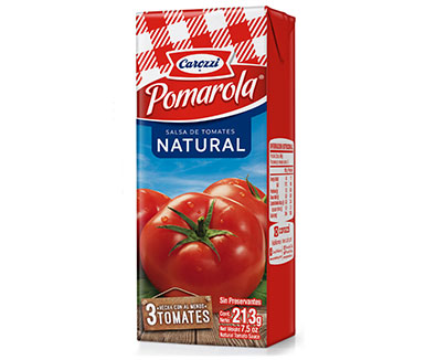Salsa pomarola natural carozzi 213gr tetra