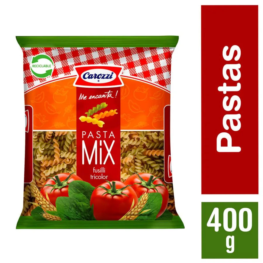 Pasta Mix Fusilli Carozzi 400 Gr