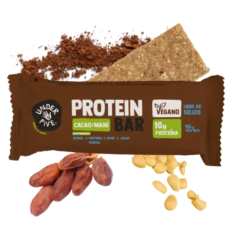 10gr Protein bar cacao mani underfive 45gr
