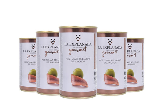 Aceituna verde rellena anchoa 350gr La Explanada