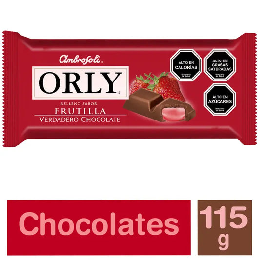 Chocolate orly frutilla 115gr