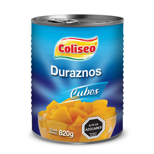 Durazno en cubitos coliseo 820gr