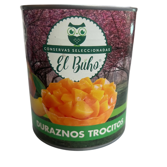Duraznos en cubitos 820gr El Buho