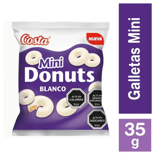 Galletas mini donuts blanco Costa