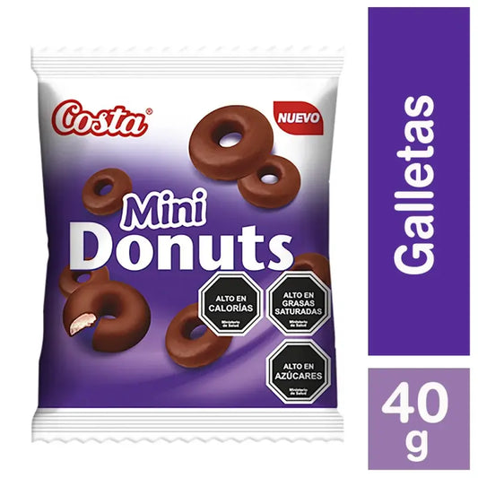 Galletas mini donuts chocolate Costa