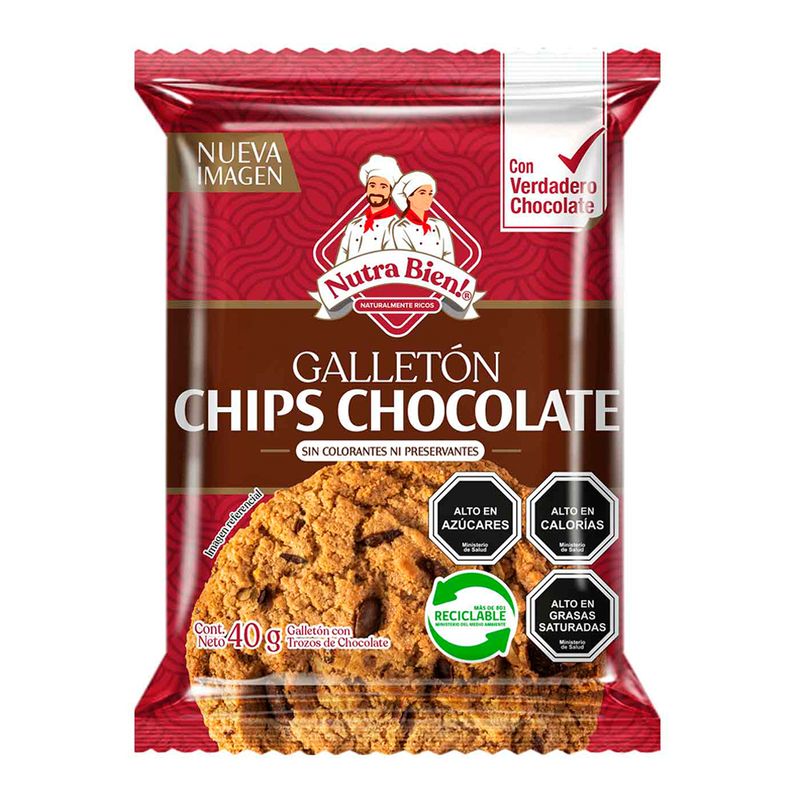 Galleton chips chocolate nutra bien 40gr