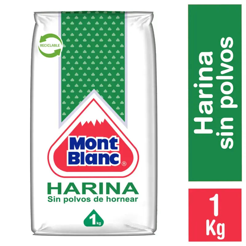 Harina Mont Blanc sin polvos de hornear 1 Kg