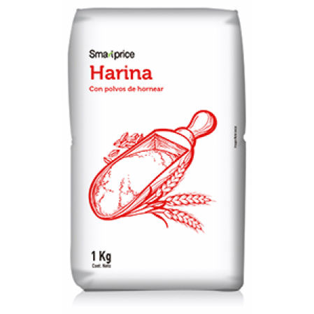 Harina Smart price con polvos de hornear 1 Kg
