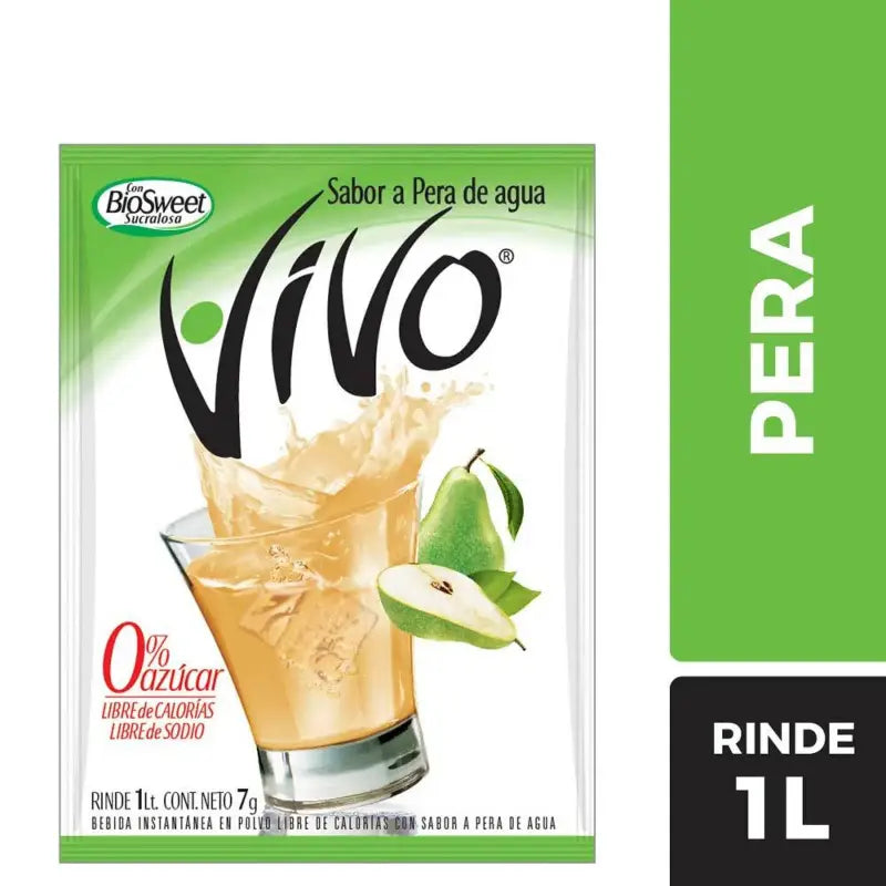 Jugo en polvo vivo pera