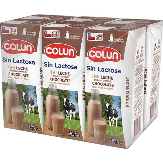 Pack 6 Unid Leche Colun Chocolate Sin Lactosa