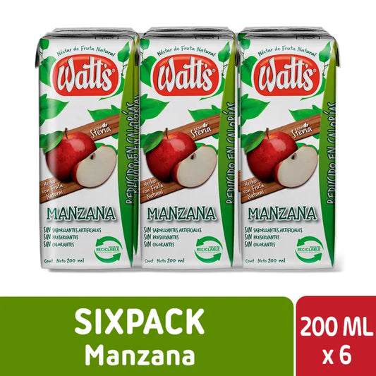 Pack 6 unid watt manzana
