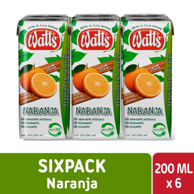 Pack 6 unid watt naranja