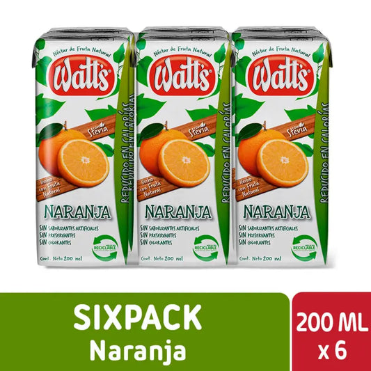 Pack 6 unid watt naranja