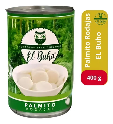 Palmitos en rodajas buho 400gr