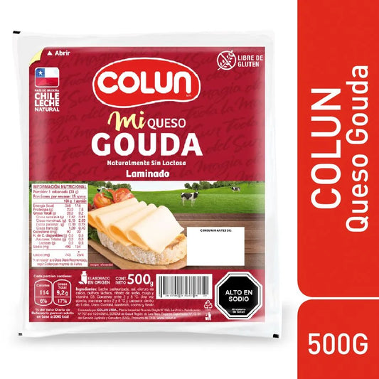 Queso Gauda Laminado Colun 500 Gr