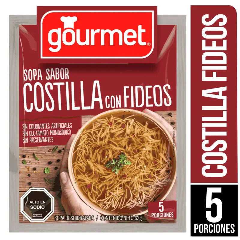 Sopa Costilla con Fideos Gourmet 62 g