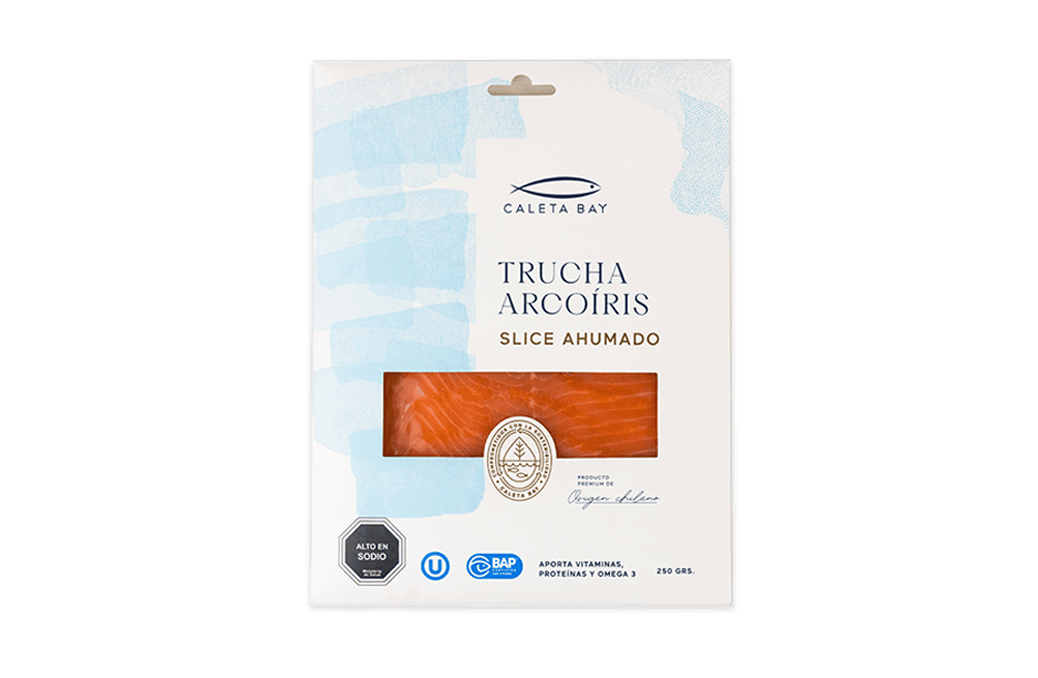 Trucha Arcoiris Ahumada Slice Premium Caleta Bay 250 Gr