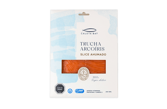 Trucha Arcoiris Ahumada Slice Premium Caleta Bay 250 Gr