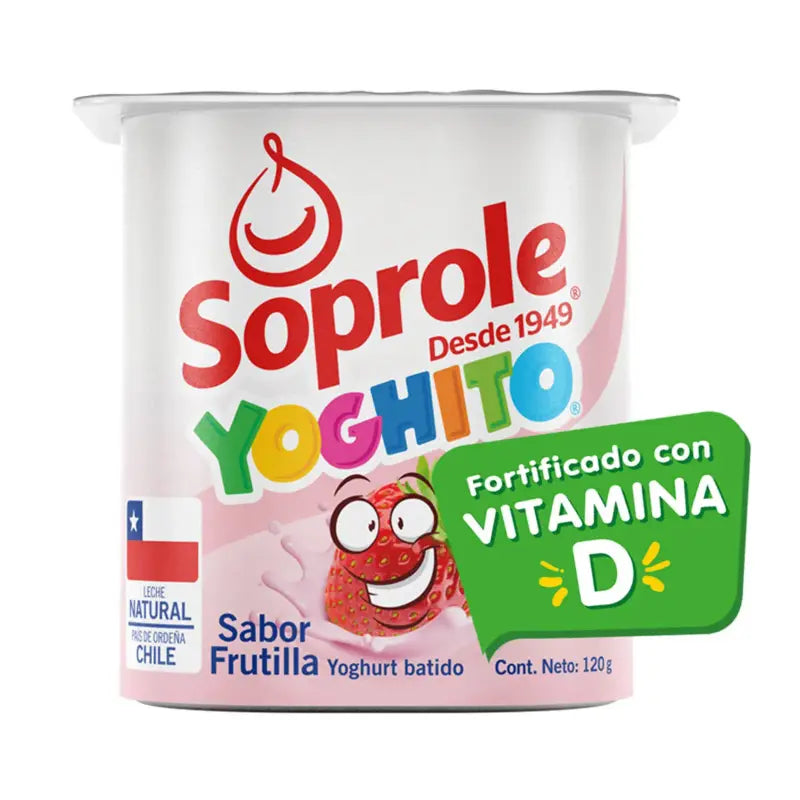 Yoghurt batido soprole sabor frutilla