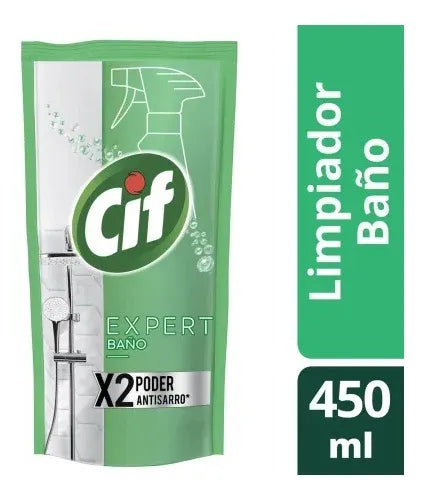 Limpiador Liquido Baño Cif X2 expert 450 Ml