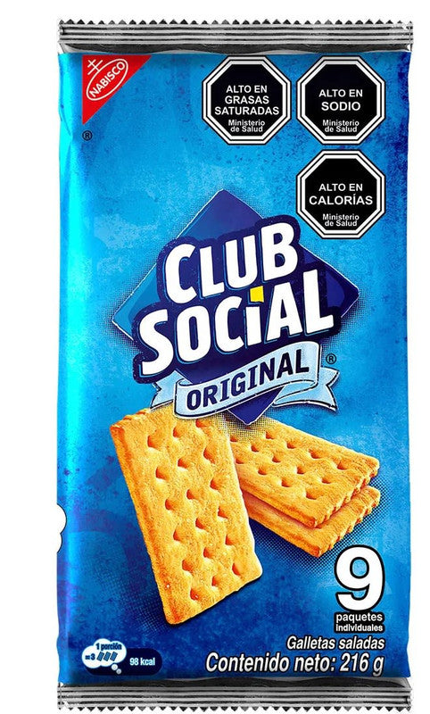 Galletas saladas Club Social original 9 unid 216 gr