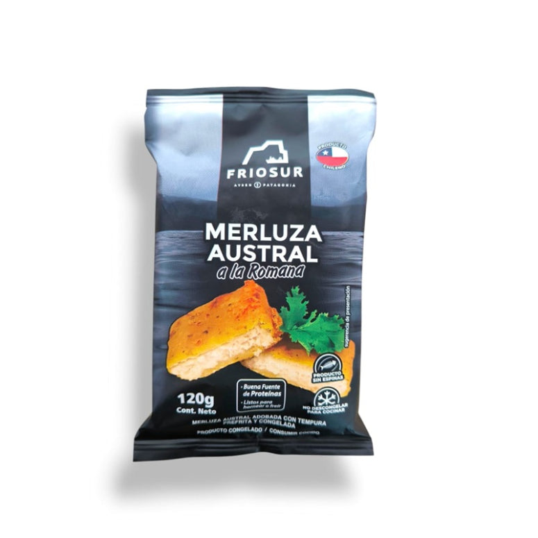 Merluza Austral Apanada A La Romana Friosur 120 Gr