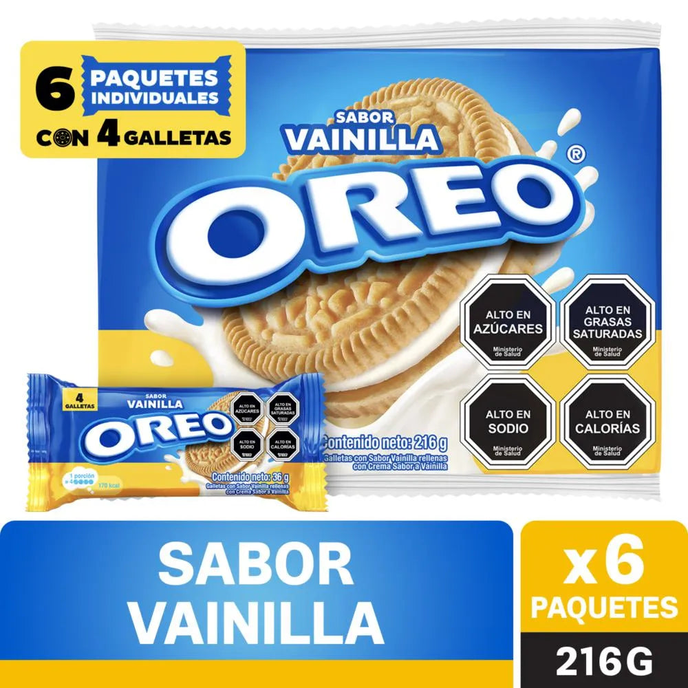 Pack Galletas Oreo Vainilla 6 Un