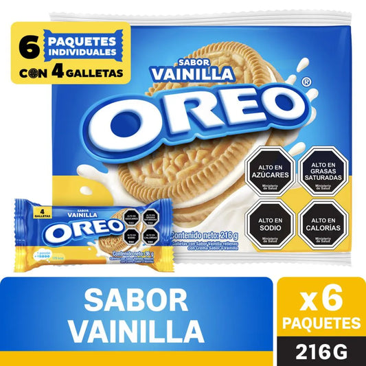 Pack Galletas Oreo Vainilla 6 Un